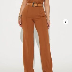 Elegant Tan Women's Jumpsuit
